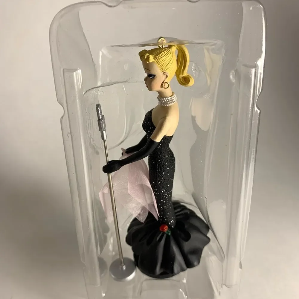 Barbie Keepsake Ornament Solo The Spot Light Evening Gown Microphone Dated 1995